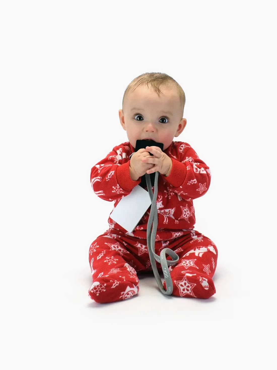Desenli Pijama Tulum - Kırmızı